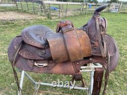 Used 15 Western Arabian tree saddle US made Orville Leather Company