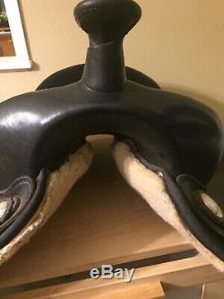 Used 15 black leather & Cordura Big Horn Western saddle. Buyer pays shipping