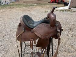 Used 15 inch FQHB Triple creek custom western saddle