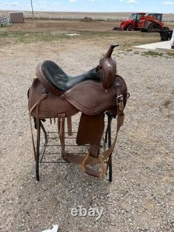 Used 15 inch FQHB Triple creek custom western saddle