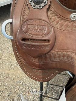 Used 15 inch FQHB Triple creek custom western saddle