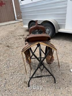 Used 15 inch FQHB Triple creek custom western saddle
