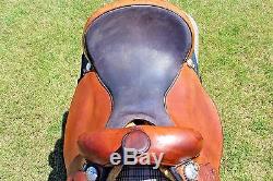 Used 16 About the Horse Cordura/Leather Western Pleasure Trail Saddle