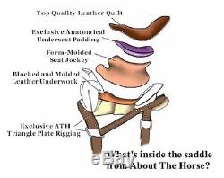 Used 16 About the Horse Cordura/Leather Western Pleasure Trail Saddle