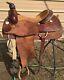 Used 16 Billy Cook Western Roping Saddle Withtooled Skirts, Rough Out Fenders