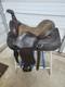 Used 16 Brown Color Leather Roping Saddle With Tooling #1201