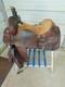 Used 16 Brown Leather Cutting Saddle Withall Smooth Leather