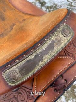 Used 16 Congress Leather close contact Western Show Saddle Withsilver US made