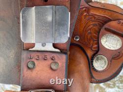 Used 16 Congress Leather close contact Western Show Saddle Withsilver US made