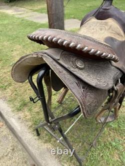 Used 16' Horse Saddle With Stand