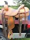 Used 16 Inch Western Roping Slick Seat Roo-hide Saddlery Calf Rodeo Cowboy