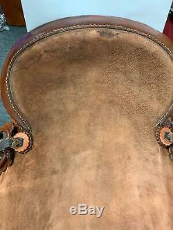 Used 16 Rough Out Wade Tree Roping Ranch Work Western Leather Horse Saddle