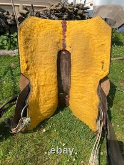 Used 16 Silver Royal cactus Western barrel saddle