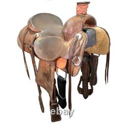 Used 16 Teskey's Cowboy Collection Ranch Roping Saddle Code U16TESKRAN14DW