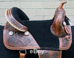 Used 16 Treeless Horse Saddle Extra Wide Western Trail Show Leather Tack