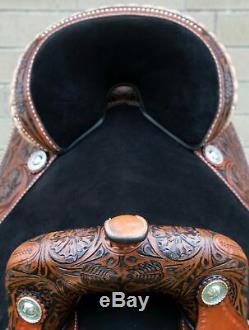 Used 16 Treeless Horse Saddle Extra Wide Western Trail Show Leather Tack