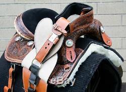 Used 16 Treeless Horse Saddle Extra Wide Western Trail Show Leather Tack