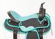 Used 16 Turquoise Black Synthetic Light Western Pleasure Trail Horse Saddle