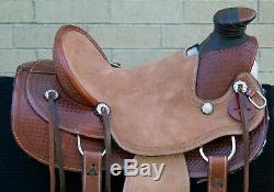 Used 16 Wade Tree Ranch Work Horse Saddle Tack Cowboy Roping Western Leather