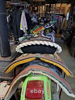 Used 16 seat Aledo western saddle 7.5-8 Gullet lots of details