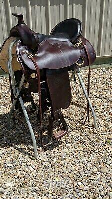 Used 17.5 Tex Flex Tex Tan Western Trail Saddle