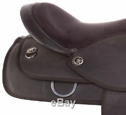 Used 17 Black Pleasure Trail Comfy Horse Saddle Western Synthetic Light Weight