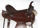 Used 17 Comfy Cush Western Leather Tooled Pleasure Trail Endurance Horse Saddle