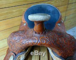 Used 17 Light Oil Circle Y Western Equitation Silver Show Horse Saddle