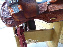 Used 17 Light Oil Circle Y Western Equitation Silver Show Horse Saddle