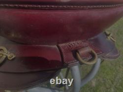 Used 18 wide tree Tucker High Plains round skirt Western trail saddle