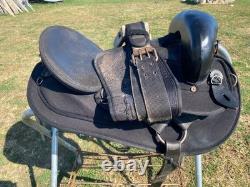Used Abetta 15 black synthetic Western hornless Endurance saddle US made