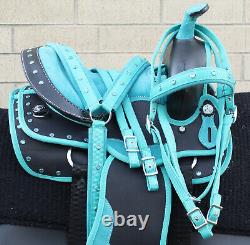 Used Amazing Cordura Western Pleasure Horse Youth Kids Saddle Tack Set 12 13