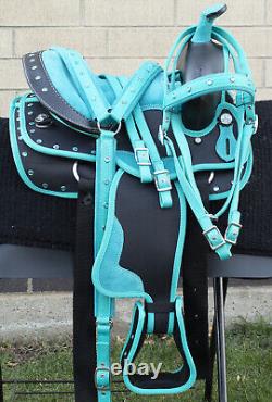 Used Amazing Cordura Western Pleasure Horse Youth Kids Saddle Tack Set 12 13