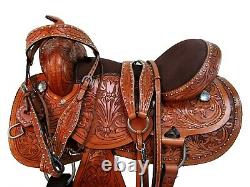 Used Barrel Trail Pleasure Rodeo Western Leather Horse Saddle Hand Tooled Tack