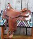 Used- Bob's 16 Reining Saddle With Padded Seat And Hand Engraved Silver