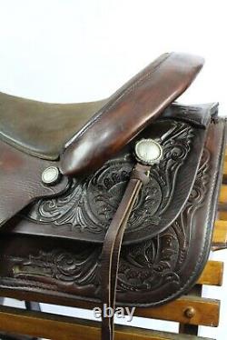 Used Circle Y 17 Park and Trail Dark Oil Western Saddle With Breast Collar FQHB