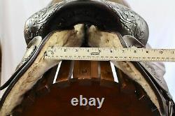 Used Circle Y 17 Park and Trail Dark Oil Western Saddle With Breast Collar FQHB