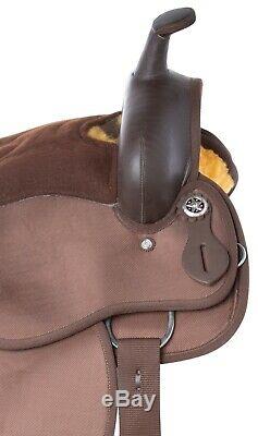 Used Gaited 17 Brown Light Weight Western Trail Horse Saddle Tack Set