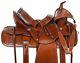 Used Gaited Tooled Western Pleasure Trail Horse Leather Saddle Tack 15