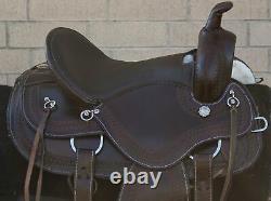 Used Gaited Tree Western Trail riding Comfy Leather Horse Saddle Tack 16 17