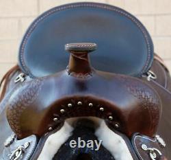 Used Gaited Tree Western Trail riding Comfy Leather Horse Saddle Tack 16 17