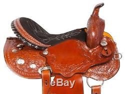Used Mule Western Pleasure Trail Horse Leather Saddle Tack Set 14 15 16