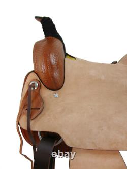 Used Ranch Roping Western Saddle 16 17 Tooled Leather Rodeo Cowboy Horse Tack