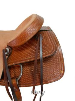 Used Ranch Roping Western Saddle 16 17 Tooled Leather Rodeo Cowboy Horse Tack
