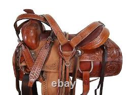 Used Rodeo Saddle 15 16 17 18 Pleasure Horse Roping Roper Ranch Tooled Leather