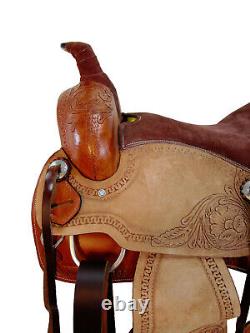 Used Rodeo Saddle 15 16 17 18 Pleasure Horse Roping Roper Ranch Tooled Leather