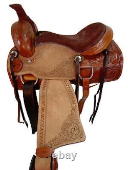 Used Rodeo Saddle 15 16 17 18 Pleasure Horse Roping Roper Ranch Tooled Leather