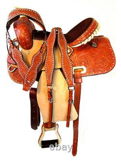 Used Rodeo Saddle Western Horse 15 16 Barrel Racing Pleasure Show Leather Tack