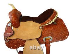 Used Rodeo Saddle Western Horse 15 16 Barrel Racing Pleasure Show Leather Tack