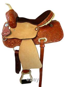 Used Rodeo Saddle Western Horse 15 16 Barrel Racing Pleasure Show Leather Tack